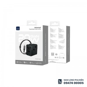 Củ sạc du lịch đa năng 20W kèm cáp WiWU UA013