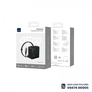 Củ sạc du lịch đa năng 45W kèm cáp WiWU UA014