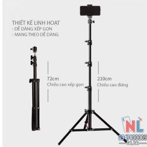 Giá đỡ điện thoại 3 chân kim loại để sàn chắc chắn