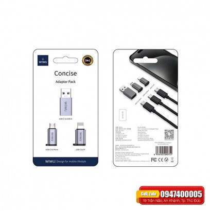 Bộ đầu chuyển đổi WiWU Concise 3in1 C031