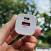 Củ sạc nhanh WiWU Gan Cube 1 USB C + 1 USB A 33W