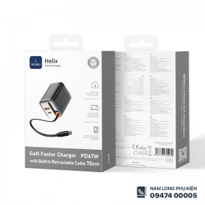 Củ sạc WiWU Helix 67W G020 kèm dây
