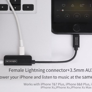 Jack Nillkin Audio Adapter lightning to lightning và 3.5