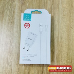 Bộ sạc cáp Usams T21 2.1A kèm Cáp Lightning Bộ sạc cáp Usams T21 2.1A kèm Cáp Lightning
