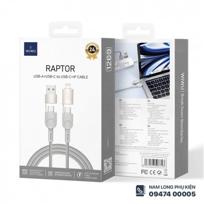 Cáp sạc 4in1 WiWU Raptor 100W C051