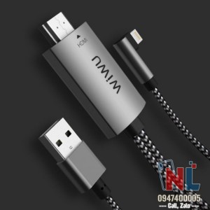 Cáp Lightning HDTV Adapter Wiwu truyền hình ảnh từ iPhone lên TV