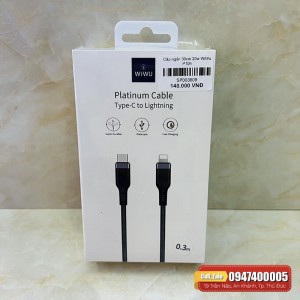 Cáp iPhone 20W WiWu Platinum PT04 30cm chính hãng