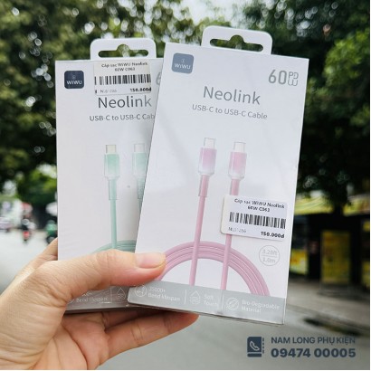 Cáp sạc Type C to Type C 60W WiWU Neolink 