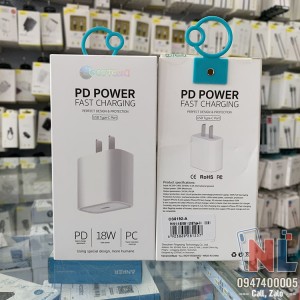 Cốc sạc 18W COTEetCI USB Type-C (PD to PC)