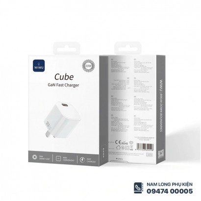 Củ sạc nhanh WiWU 33W Cube GaN