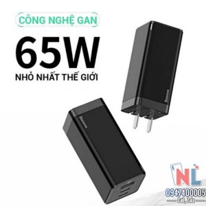 Củ sạc nhanh đa năng thế hệ mới Baseus GaN Travel Quick Charger 65W - Smartphone/Tablet/ iPad/Macbook/Laptop  Củ sạc nhanh đa năng thế hệ mới Baseus GaN Travel Quick Charger 65W - Smartphone/Tablet/ iPad/Macbook/Laptop