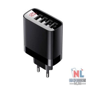 Củ sạc 4 USB Baseus Mirror Lake Digital Display ( 30W, 4 Ports USB, Travel Charger) Củ sạc 4 USB Baseus Mirror Lake Digital Display ( 30W, 4 Ports USB, Travel Charger)