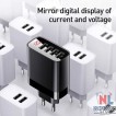 Củ sạc 4 USB Baseus Mirror Lake Digital Display ( 30W, 4 Ports USB, Travel Charger)