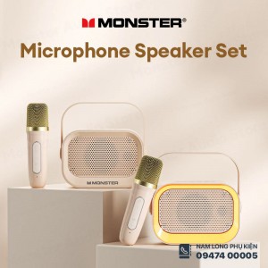 Loa Bluetooth Monster GK600 (kèm 2 mic hát karaoke)