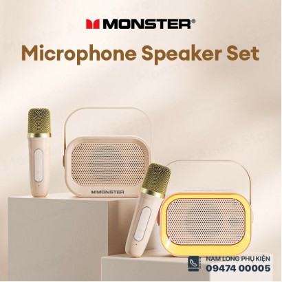 Loa Bluetooth Monster GK600 (kèm 2 mic hát karaoke)