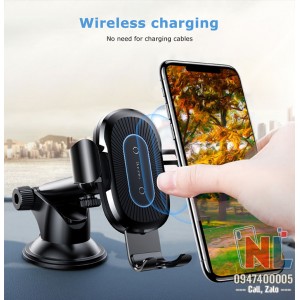 Kệ đỡ điện thoại trên xe hơi kiêm sạc không dây Baseus Kệ đỡ điện thoại trên xe hơi kiêm sạc không dây Baseus