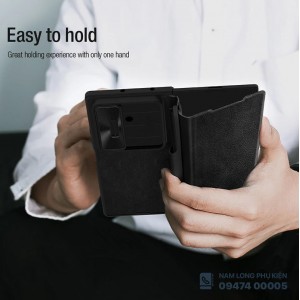 Bao da Galaxy Z Fold 7 Nillkin Qin kèm bút cảm ứng