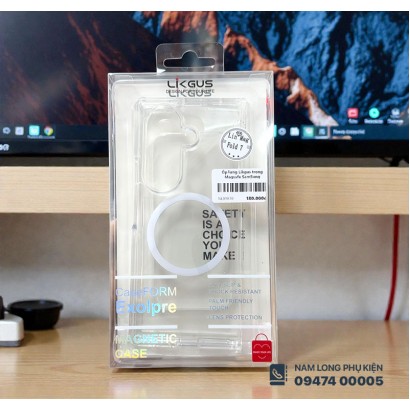 Ốp lưng Galaxy Z Fold 7 Likgus trong suốt có sạc không dây