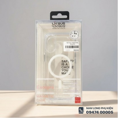 Ốp lưng iPhone 17 trong suốt Magsafe Likgus