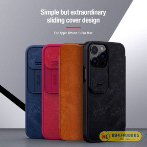 Bao da iPhone 13 Pro Max Nillkin QIN chính hãng Bao da iPhone 13 Pro Max Nillkin QIN chính hãng