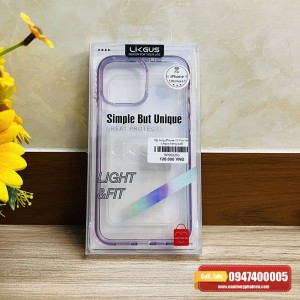 Ốp lưng iPhone 13 Pro Max Likgus trong viền màu tím Ốp lưng iPhone 13 Pro Max Likgus trong viền màu tím