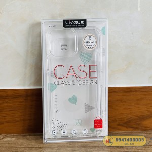 Ốp lưng iPhone 13 Pro Max Likgus trong suốt không ố vàng Ốp lưng iPhone 13 Pro Max Likgus trong suốt không ố vàng