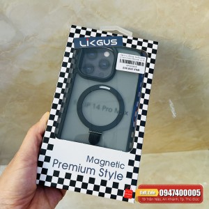 Ốp lưng iPhone 14 pro Max Likgus magsafe có kệ Ốp lưng iPhone 14 pro Max Likgus magsafe có kệ