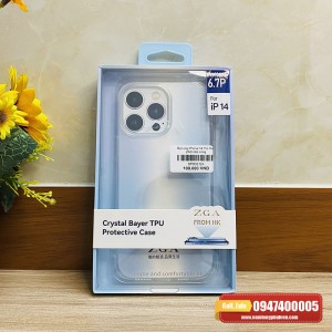 Ốp lưng iPhone 14 Pro Max ZGA trong suốt dẻo mềm