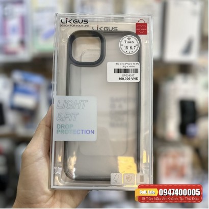 Ốp lưng iPhone 15 Plus Likgus lưng nhám chống sốc tốt