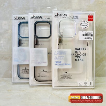 Ốp lưng iPhone 15 Likgus K-Glass trong suốt