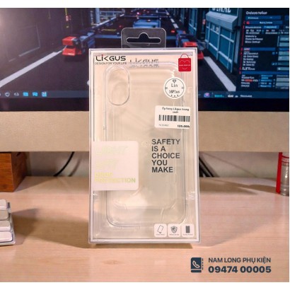 Ốp lưng trong suốt iPhone 16 Plus Likgus