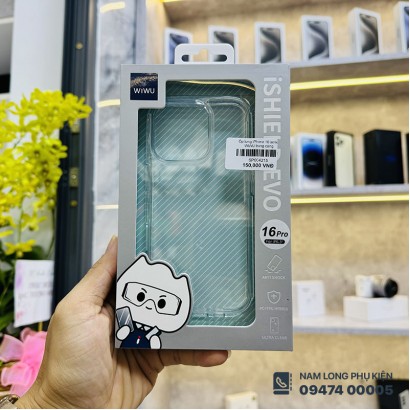 Ốp lưng iPhone 16 Pro trong suốt WiWU ISHIELD EVO