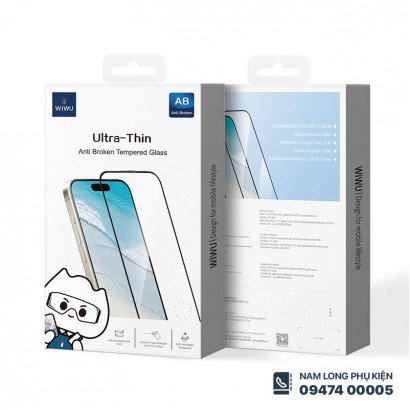 Cường lực iPhone 16 Series trong suốt WiWU GT-010