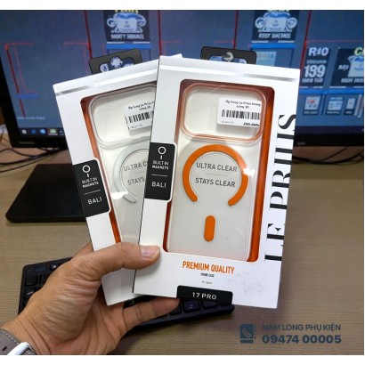 Ốp lưng iPhone 17 Pro trong suốt Magsafe Le Prius