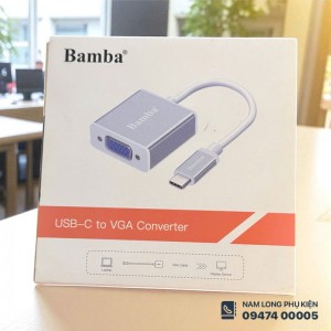 Hub chuyển Type C to VGA Bamba B4