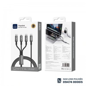Cáp sạc 3in1 66W Titanlink WiWU