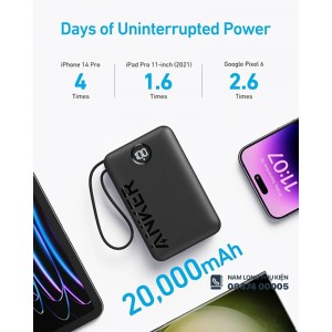 Pin dự phòng Anker 20.000mAh A1647 chính hãng Pin dự phòng Anker 20.000mAh A1647 chính hãng