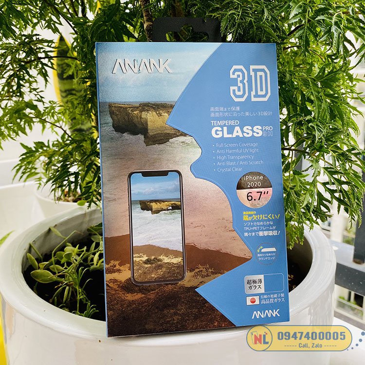 Cường lực iPhone 12 Pro Max ANANK 3D