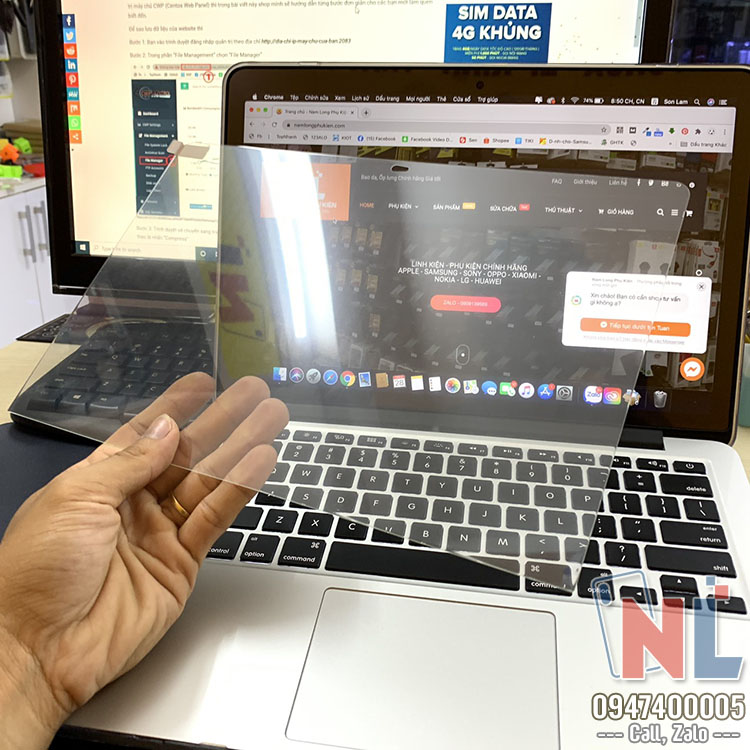 miếng dán cường lực macbook pro touch bar 13 inch 9h quận 2 tphcm