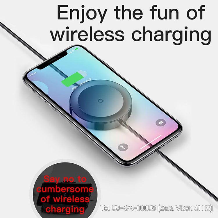 cáp sạc wireless baseus cho iphone 8, 8plus, iphone xs max, iphone x