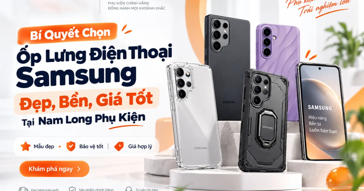 Bí Quyết Chọn Ốp Lưng Điện Thoại Samsung Đẹp, Bền, Giá Tốt Tại Nam Long Phụ Kiện