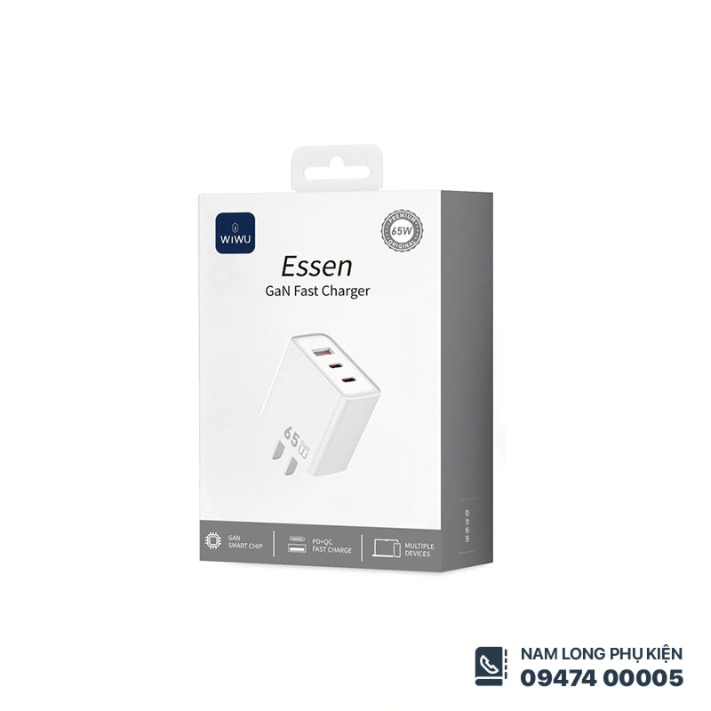 Củ sạc 65W WiWU Essen Gan Fast Charger