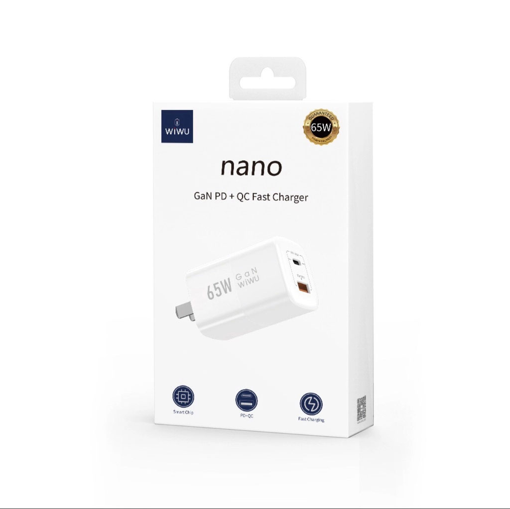 Củ sạc nhanh GaN 65W WiWU PD + QC Fast Charger