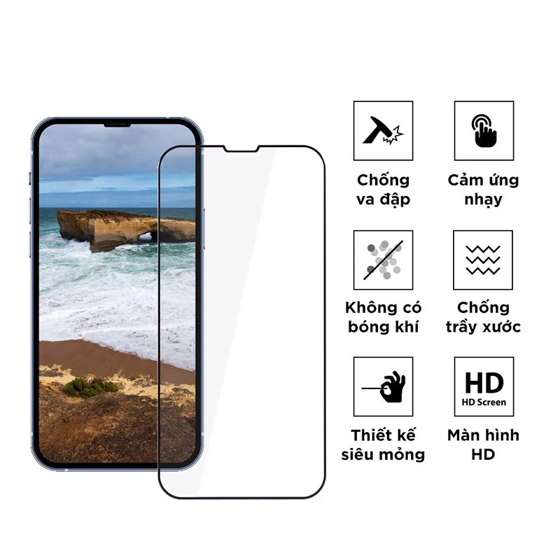 Cường lực iPhone 16 Pro Max Anank 2.5D chính hãng