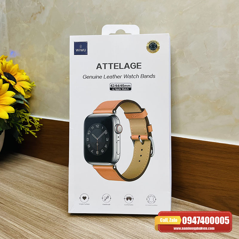 Dây đồng hồ Apple Watch Wiwu Attelage Leather