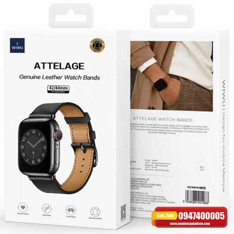 Dây đồng hồ Apple Watch Wiwu Attelage Leather
