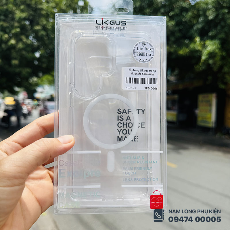 Ốp lưng Galaxy S26 Ultra trong suốt Magsafe Likgus