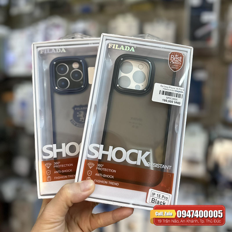 Ốp lưng iPhone 15 Pro FILADA lưng nhám