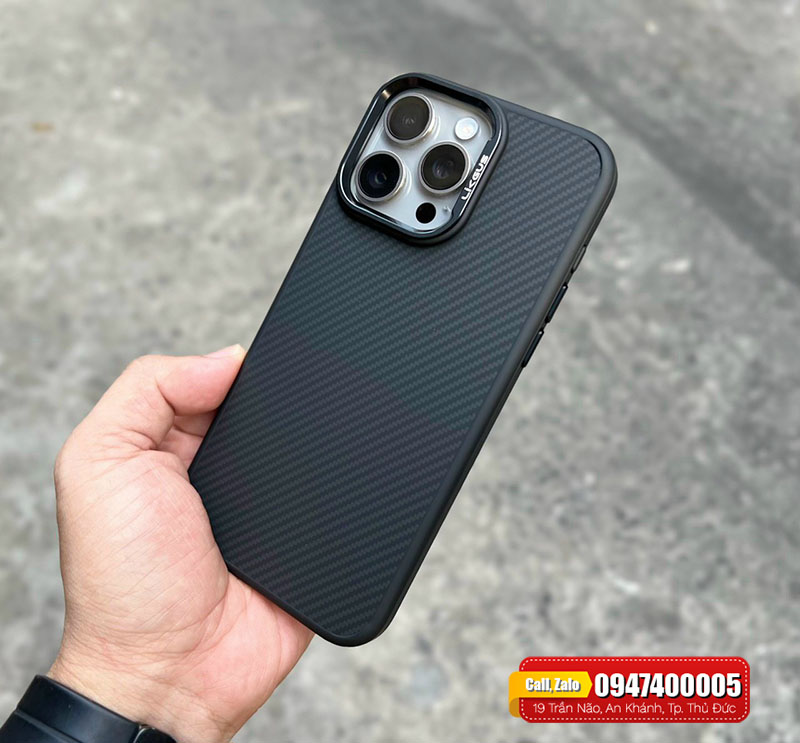 Ốp lưng iPhone 15 Pro Max Likgus Kevlar