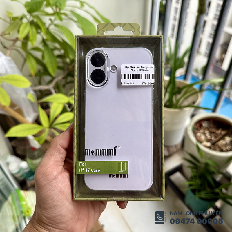 Ốp lưng trong suốt iPhone 17 series Memumi